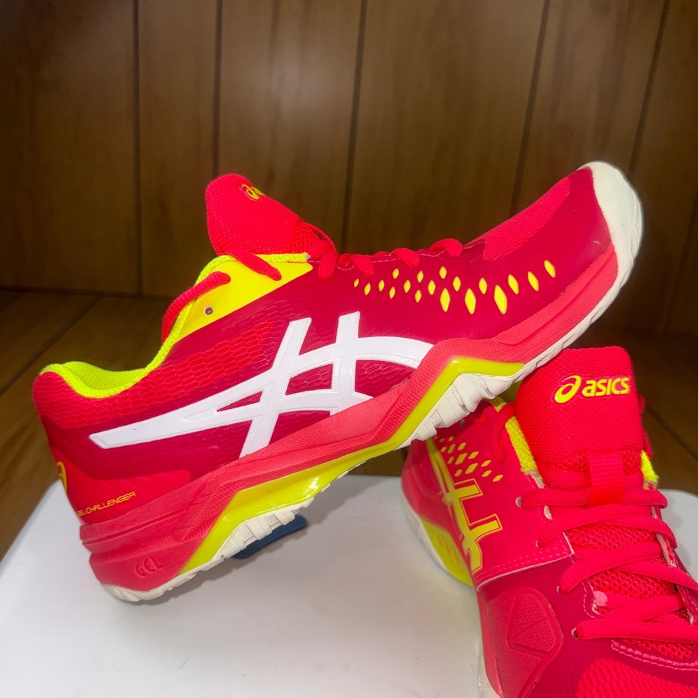 ASICS Gel-Challenger 12 Womens Tennis Shoes Pink Glo White 1042A041 Size 9